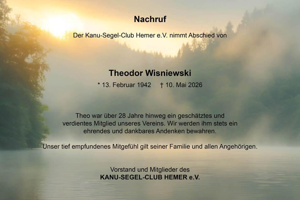 Nachruf Theodor Wisniewski